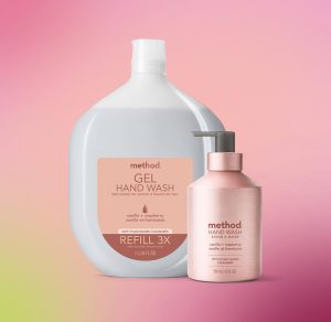 gel hand wash – vanilla + raspberry. 12 fl oz