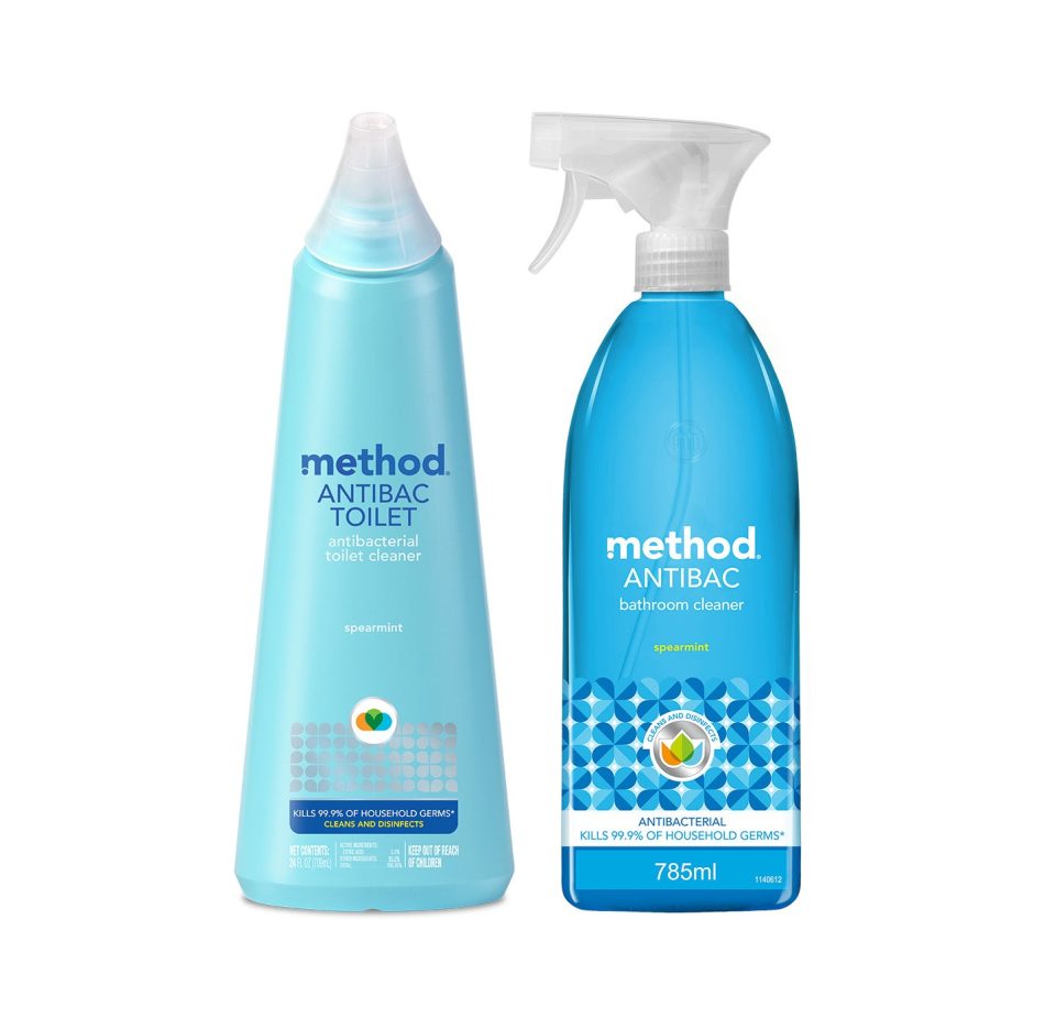 spearmint antibacterial bathroom cleaning duo. 52 oz